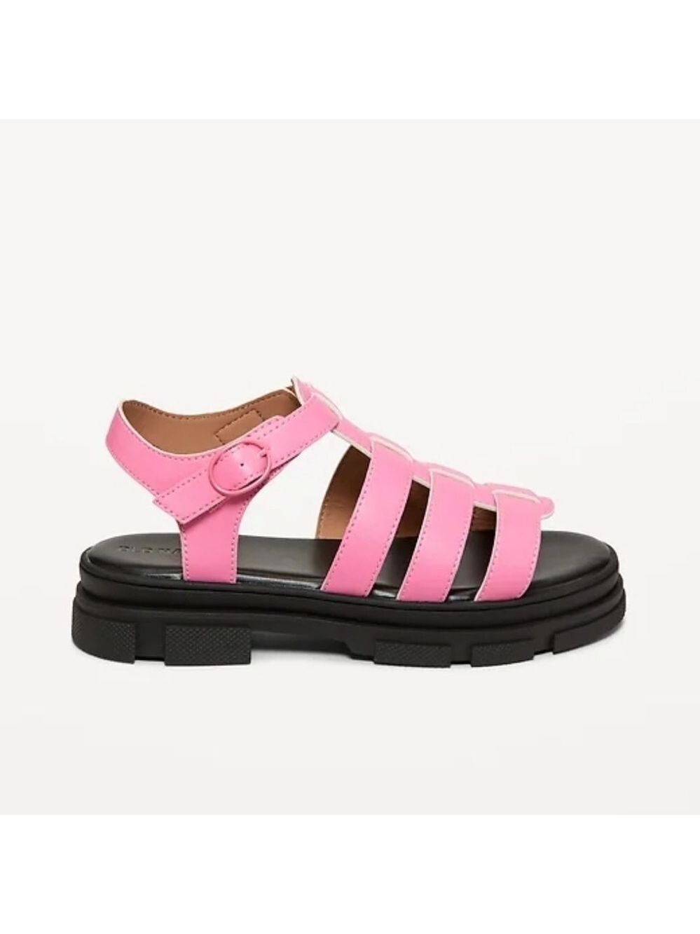 4 • Old Navy • Kids Chunky Faux-Leather Fisherman Sandals - Hot Pink